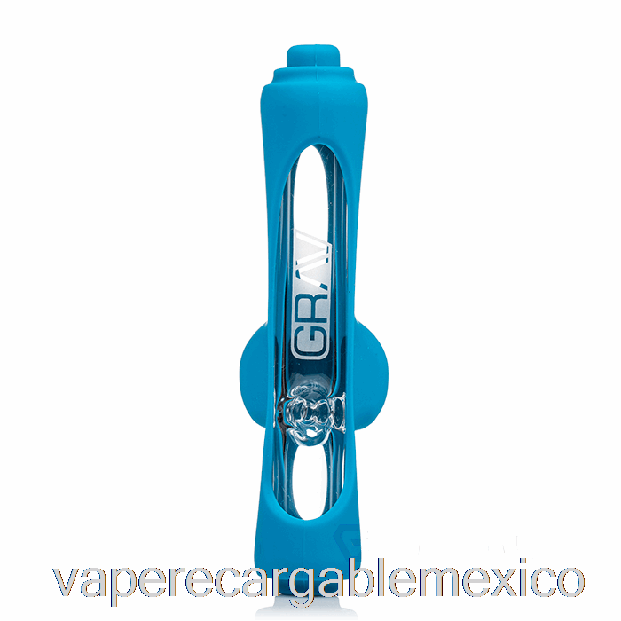 Vape Recargable Grav Mini Apisonadora Con Piel De Silicona Azul